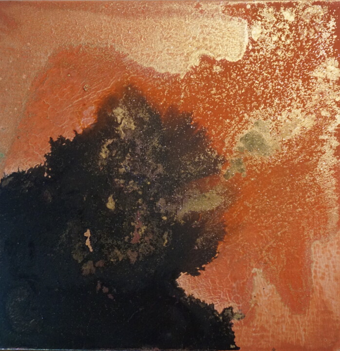 Картина под названием "VALHALLA" - Elric Miault, Подлинное произведение искусства, Чернила Установлен на Деревянная рама для…