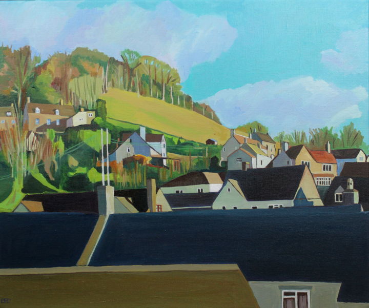 Pintura titulada "Brimscombe" por Emma Cownie, Obra de arte original, Oleo