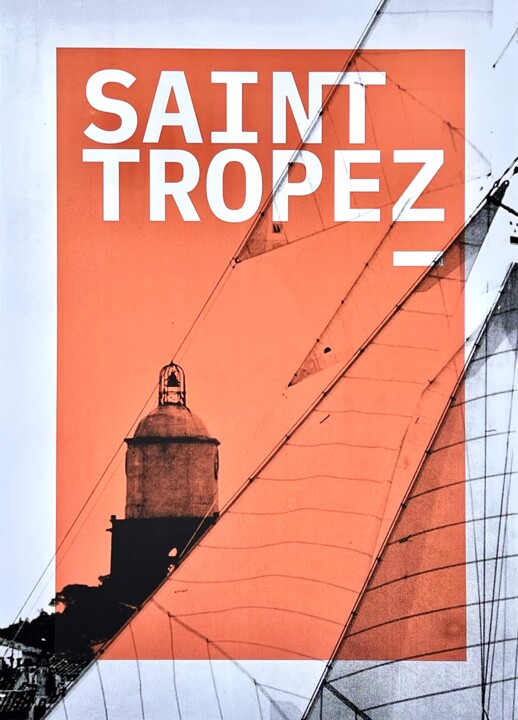 Printmaking titled "Saint Tropez" by Emmanuel Quinart, Original Artwork, Screenprinting