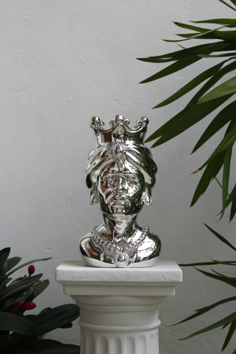 Sculpture intitulée "Lipari Uomo by ENIG…" par Enigma Atelier, Œuvre d'art originale, Pierre