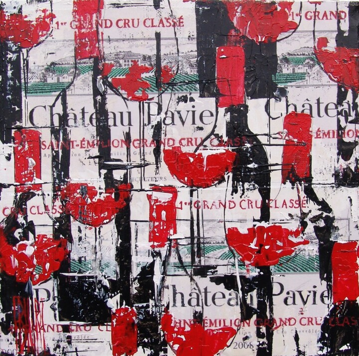 Painting titled "Pavie" by Eric Bourse, Original Artwork, Acrylic