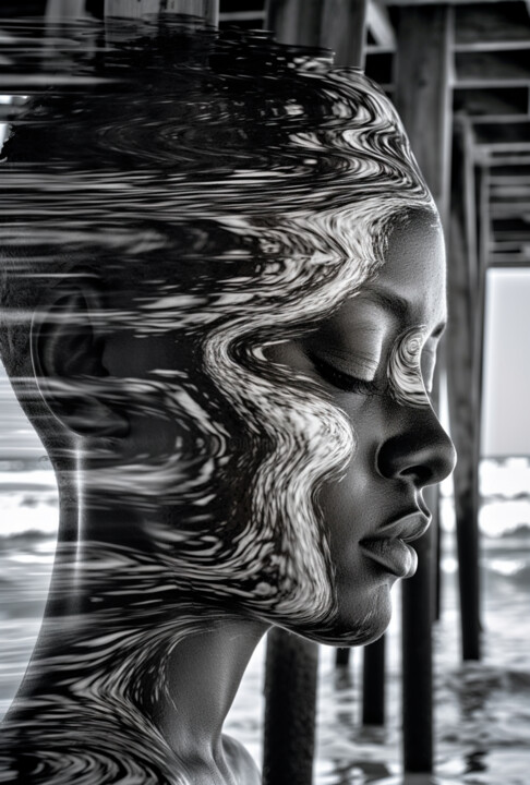 Photography titled "#1 - Double Exposure" by Eric Lespinasse, Original Artwork, Digital Photography Mounted on Aluminium