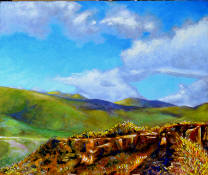 Painting titled "Idaho Spring" by Eric Matranga, Original Artwork, Oil