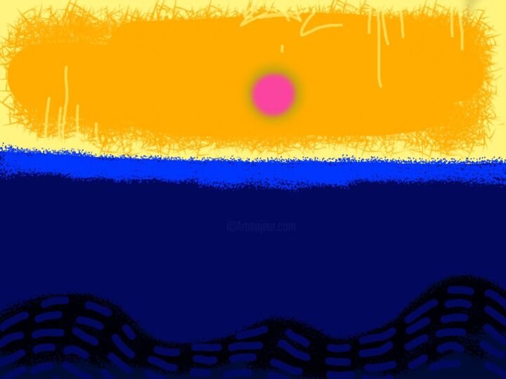 Цифровое искусство под названием "Sunset" - Ernesto Rivera Novoa, Подлинное произведение искусства, Цифровая живопись