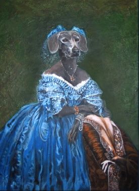 Картина под названием "Duchesse" - Julienne Establet, Подлинное произведение искусства