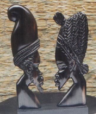 Sculpture intitulée "Profil" par Charles Etoga, Œuvre d'art originale