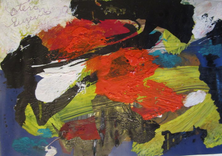 Pittura intitolato "Abstrait" da Eugenio Otero Vilchez, Opera d'arte originale, Olio