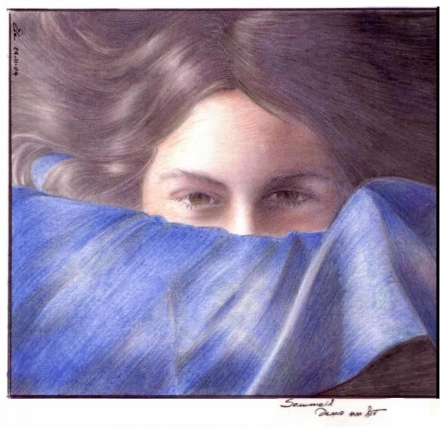 "sommeil dans un lit" başlıklı Resim Eva La Guidara tarafından, Orijinal sanat