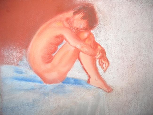 Peinture intitulée "nudité dans l'art" par Corinne Kaplius, Œuvre d'art originale