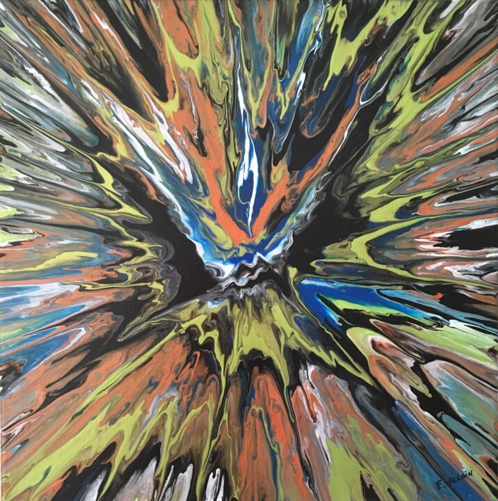 Картина под названием "Phoenix" - Eve Allain, Подлинное произведение искусства, Акрил