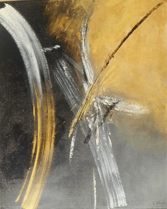 Peinture intitulée "Variation d'or N°216" par Eve Charlouty, Œuvre d'art originale, Acrylique