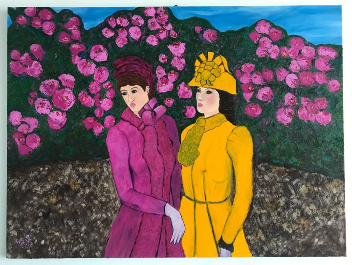 Pittura intitolato "Au printemps l’amou…" da Sylvie Seassal, Opera d'arte originale