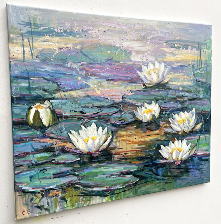 Evgeny Chernyakovsky - Water lily, Painting, Oil on Canvas For