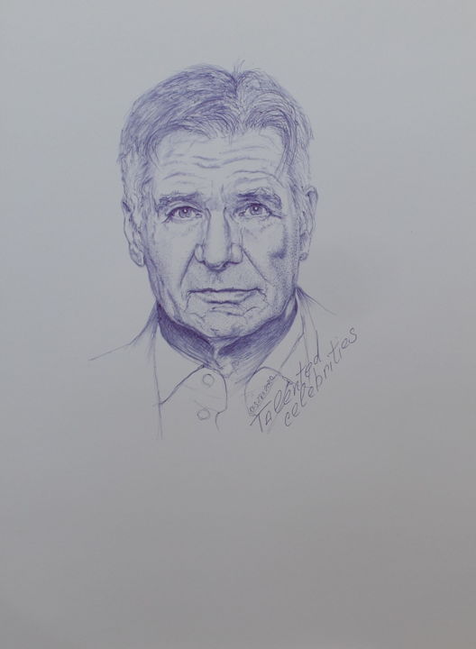 Disegno intitolato "портрет 5" da Evgeniy Roslavcev, Opera d'arte originale, Biro