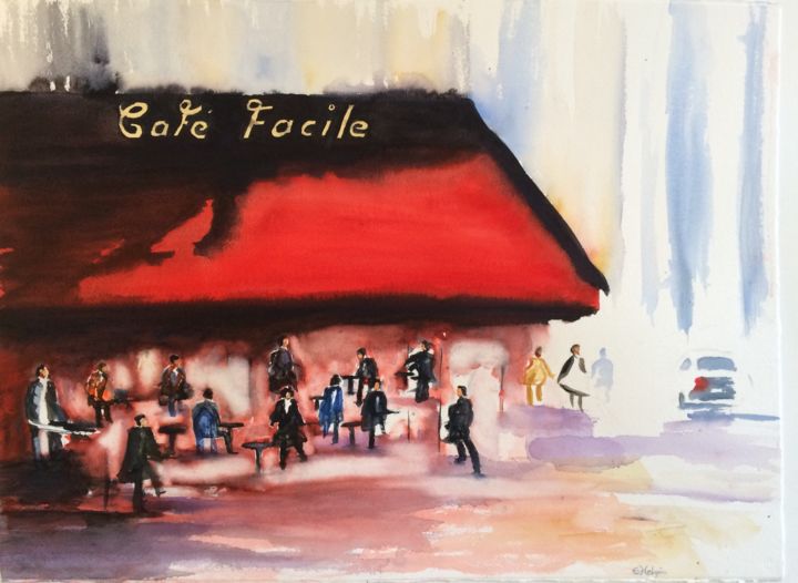 "Cafe Facile.jpg" başlıklı Tablo Ewa Helzen tarafından, Orijinal sanat