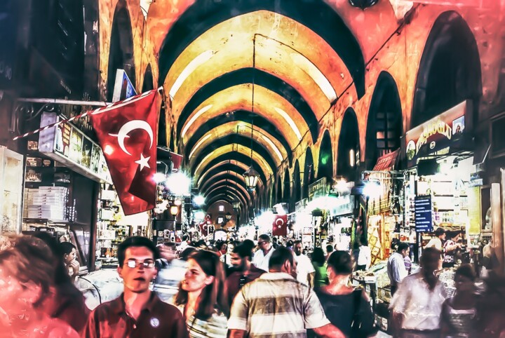 Fotografia zatytułowany „Grand bazaar” autorstwa Eyup Ersin, Oryginalna praca