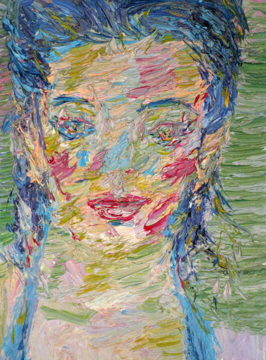 Pintura intitulada "PORTRAIT OF A WOMAN…" por Lautir, Obras de arte originais, Óleo