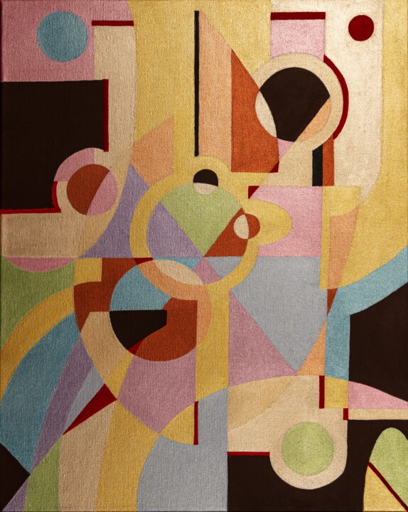 Fotografía titulada "Handmade abstract g…" por Faces Studio, Obra de arte original, Acrílico