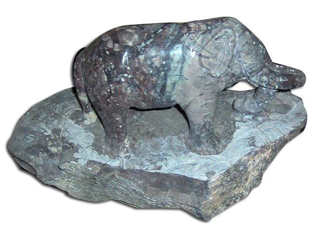 Sculpture intitulée "elefante gris" par Facundo Lucero, Œuvre d'art originale