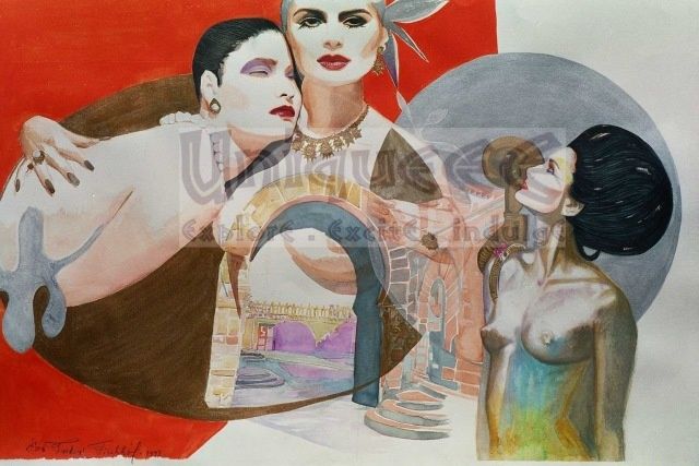 Pintura titulada "Feminine Surrealism" por Farkas Fischhof, Obra de arte original, Oleo