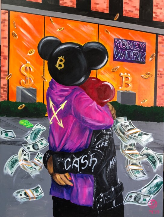 Mickey Mouse $ Louis Vuitton, Painting by Luana Muntoni (MunLu)