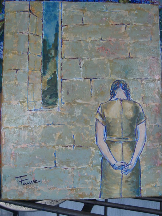 Картина под названием "mur- ielle" - Fauve En Provence, Подлинное произведение искусства, Другой