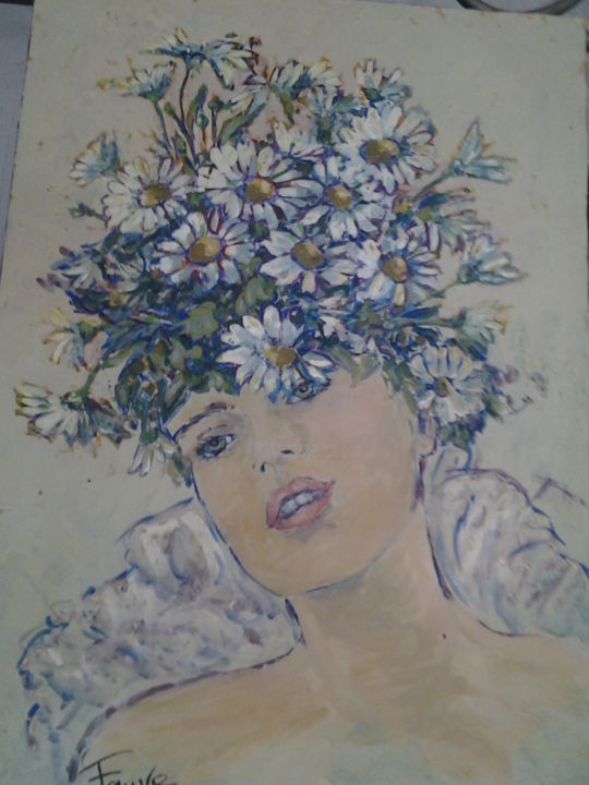 Картина под названием "Marguerite" - Fauve En Provence, Подлинное произведение искусства, Другой