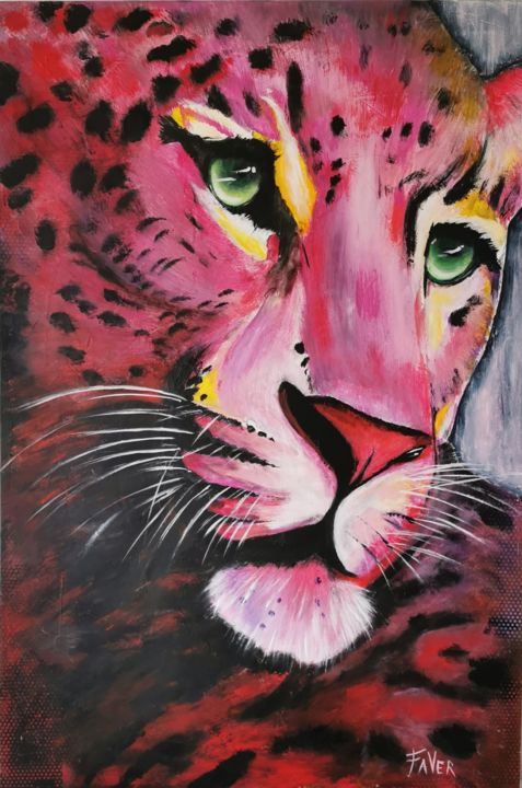 Pink Panther! by Antoni Dragan (2022) : Painting Acrylic, Cotton on Canvas  - SINGULART