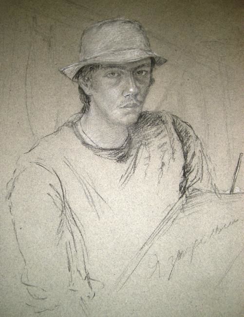 「Автопортрет в шляпе.」というタイトルの描画 Fedorによって, オリジナルのアートワーク