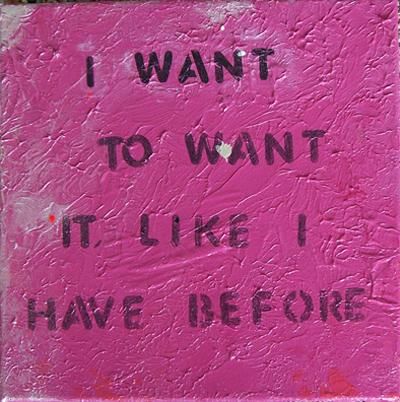 Schilderij getiteld "Want to Want it" door Apple Price, Origineel Kunstwerk