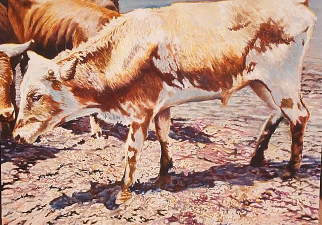 Peinture intitulée "Crossing the Muddy…" par Floyd Gentry, Œuvre d'art originale