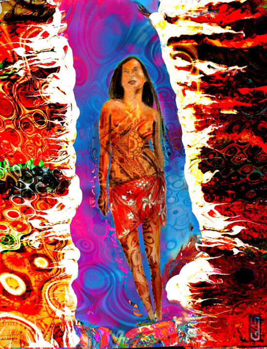 Digital Arts titled "Hallucination 5" by Gilles David, Original Artwork, Acrylic