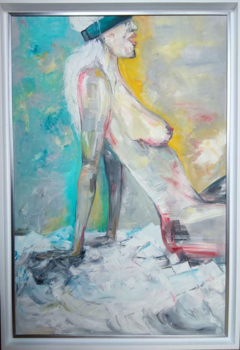 Painting titled "Blind" by Alena Finogenova, Original Artwork, Oil