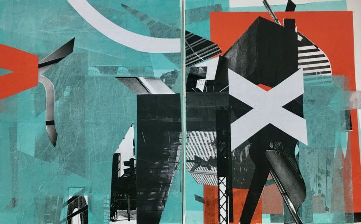 Collages titulada "Faubourg" por Flavia Sueng, Obra de arte original, Collages