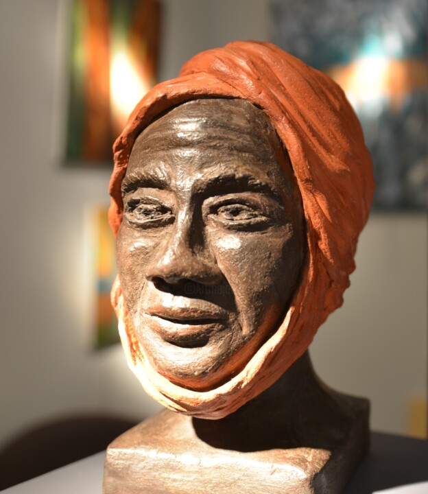 Sculpture titled "IDUS" by Florence Schwartz, Original Artwork, Terra cotta