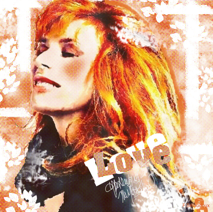 Digital Arts titled "MYLENE FARMER - PRO…" by Florence Selaudoux, Original Artwork, Digital Painting