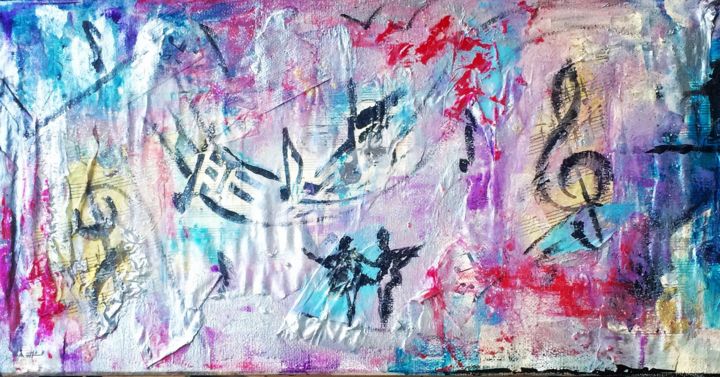 Painting titled "Danse/ music" by Florencegm, Original Artwork