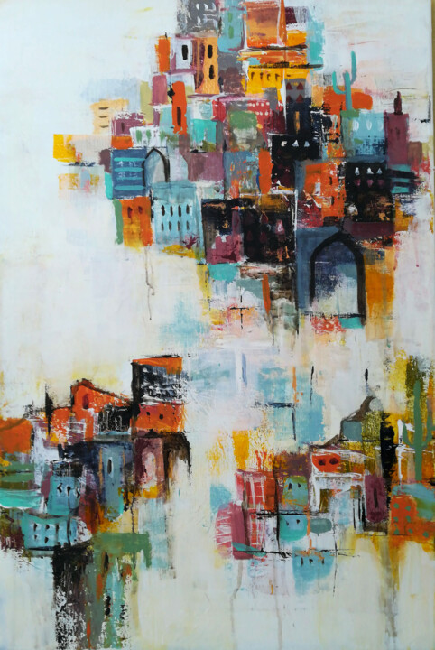 Peinture intitulée "Morocco" par Florentina-Maria Popescu, Œuvre d'art originale, Acrylique