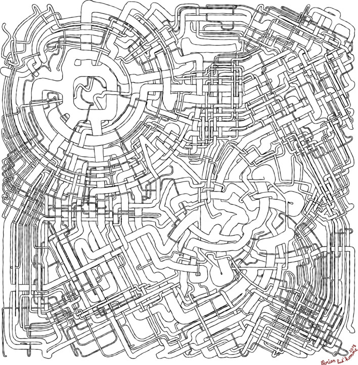 "labyrinthe 834" başlıklı Dijital Sanat Florian Prud'Homme tarafından, Orijinal sanat, 2D Dijital Çalışma