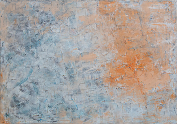 Peinture intitulée "Orange" par Francesco Diana, Œuvre d'art originale, Acrylique Monté sur Châssis en bois