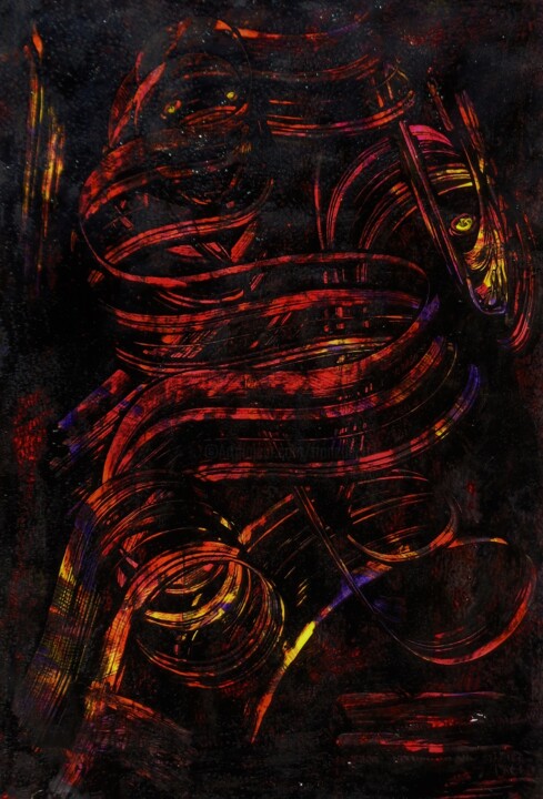 Картина под названием "a cheval sur mon da…" - Francisco Mendes, Подлинное произведение искусства, Акрил