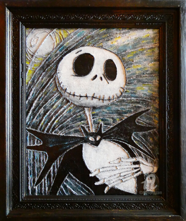 Painting titled "Jack" by Franck Neuville, Original Artwork, Acrylic Mounted on Wood Stretcher frame