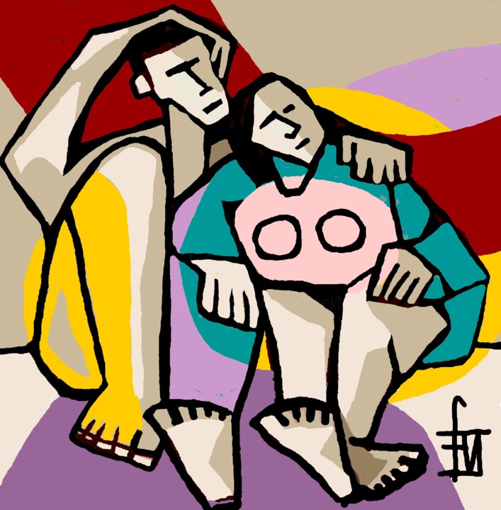 Digital Arts titled "apres l' amour.jpg" by Franck Vidal, Original Artwork, Digital Painting