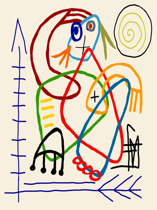 Digitale Kunst mit dem Titel "N28b" von Franck Vidal, Original-Kunstwerk, Digitale Malerei