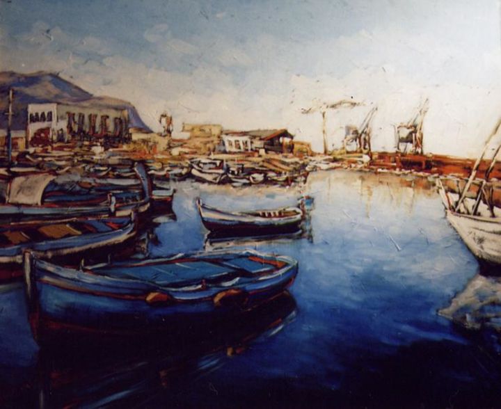 Pintura titulada "Marina - La Cala" por Franco Bracciante, Obra de arte original