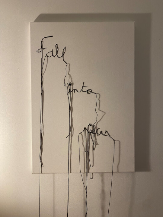 Textile Art titled "fall into pieces" by François Farcy, Original Artwork, Embroidery