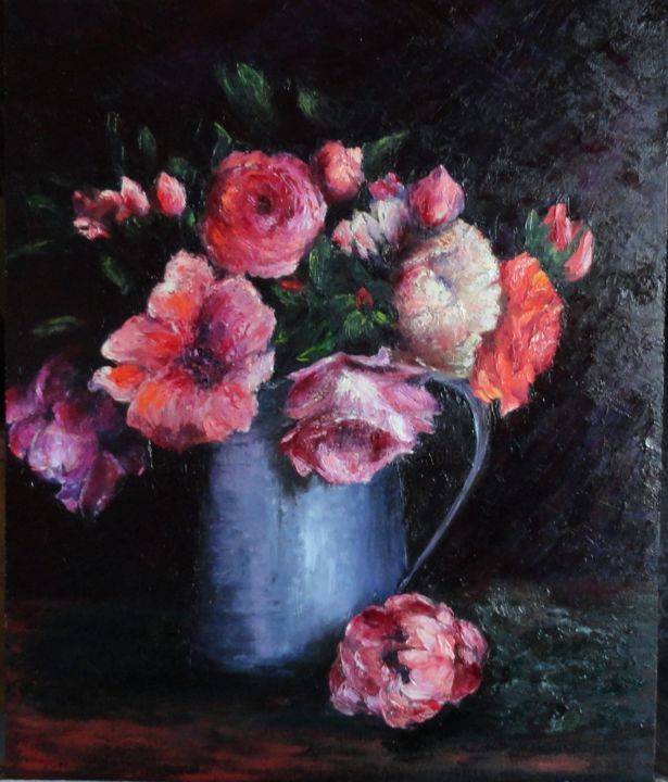 Peinture intitulée "Bouquet" par Françoise Folley, Œuvre d'art originale