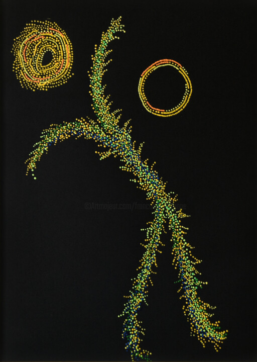 Peinture intitulée "Points de vie" par Françoise Suzanne, Œuvre d'art originale, Acrylique