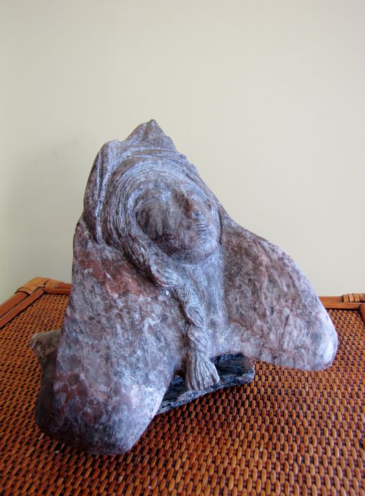 Sculpture titled "INTORIORITÉ" by Francyne Plante, Original Artwork, Stone