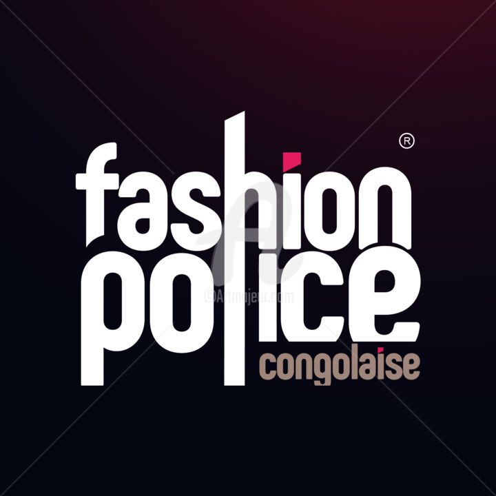 Arts numériques intitulée "Logo fashion police…" par Frebeny Kizeka, Œuvre d'art originale